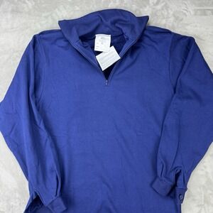 Men's Military-Style Quarter-Zip Field Jacket in Navy